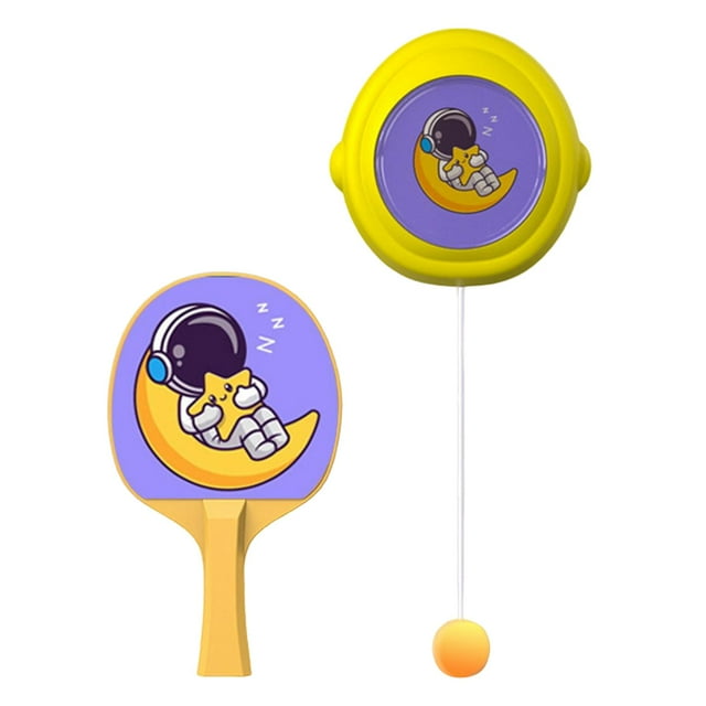 Pingpong Trainer Indoor Hanging Table Tennis Exerciser for Door Frame Exerciser Tennis Trainer Self Training Set Boys Girls Ederly Beginners Yellow
