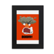 thumbnail image 1 of La erupción del volcán enojado Rojo emoción Marco de Fotos de escritorio imagen Arte Negro Pintura 5x7 pulgadas, 1 of 4