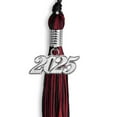 thumbnail image 2 of Endea Graduation Black/Cardinal Mixed Color Graduation Tassel with Silver Date Drop, 2 of 11