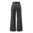 thumbnail image 5 of EDFBUYKRS Female Women Pants Casual Work Pants Women Petite Short Stretch Women Elegant Trousers Stitching Pocket Wide Leg Trousers S, 5 of 6