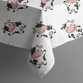 thumbnail image 5 of White Cow Happy Cow Pattern Square Tablecloth,Waterproof Square Table Cover,Wipeable Spillproof Washable Table Cover for Home Kitchen Party Decor 60"x60"(152x152cm), 5 of 6