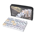 thumbnail image 1 of Dominó Juego Profesional Doble Seis de 28 Fichas Tablero Portátil con Bolsa Material Pp Sólido Fichas Numéricas Educativas Adecuado para Noches de Juegos Reuniones Familiares Fiestas Negro, 1 of 8