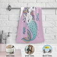 thumbnail image 5 of Unicorn Mermaid Hand Towels, Seahorse Kitchen Towel Ultra Soft and Absorbent,Decorative Fingertip Face Towel for Bathroom Hotel, 2 PCS, 28.3"x 14.4", 5 of 5