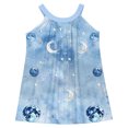 thumbnail image 4 of Cethrio Girl's Summer Dresses, 2025 Sleeveless A-Line Casual Dresses Holiday Dresses Blue Size 5-6T, 4 of 7
