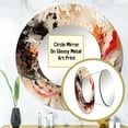 thumbnail image 3 of Designart "Chromatic Agate in Red and Black II" Abstract Rund Mirror For Wall Decor - Large Red Round Printed Mirror - Modern Round Mirror 29" x 29" Inch, 3 of 5