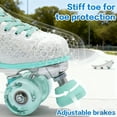 thumbnail image 5 of JZY Light Up Roller Skates for Women and Kids, Quad High-Top PU Leather Skates with Glowing Wheels (Youth Sizes 2-11), 5 of 6