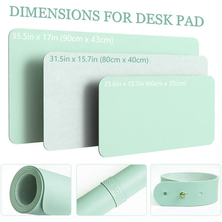 Non Slip Desk Pad Mouse Waterproof Pvc Leather Table Protector Ultra Thin Large Blotter Easy Clean Laptop Writing Mat For Office Work Home Decor Pale Green 31 5 X 15 7 Canada Non Slip Desk Pad Mouse Waterproof, Green Desk Blotter Paper