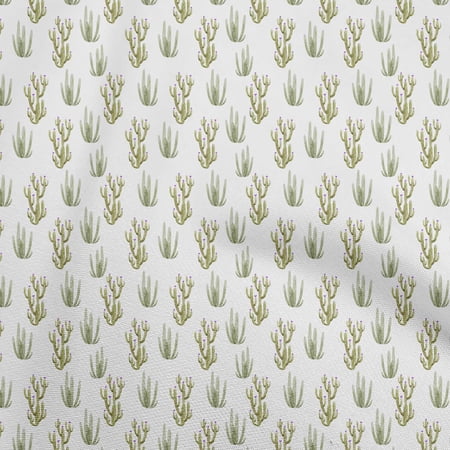 oneOone Polyester Spandex White Fabric Cact… product image
