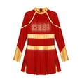 thumbnail image 3 of Alvivi Tenue de Pom-Pom Girl pour Filles Robe Plissée Brillante Uniforme de Cheer pour Enfants Rouge 8, 3 of 5