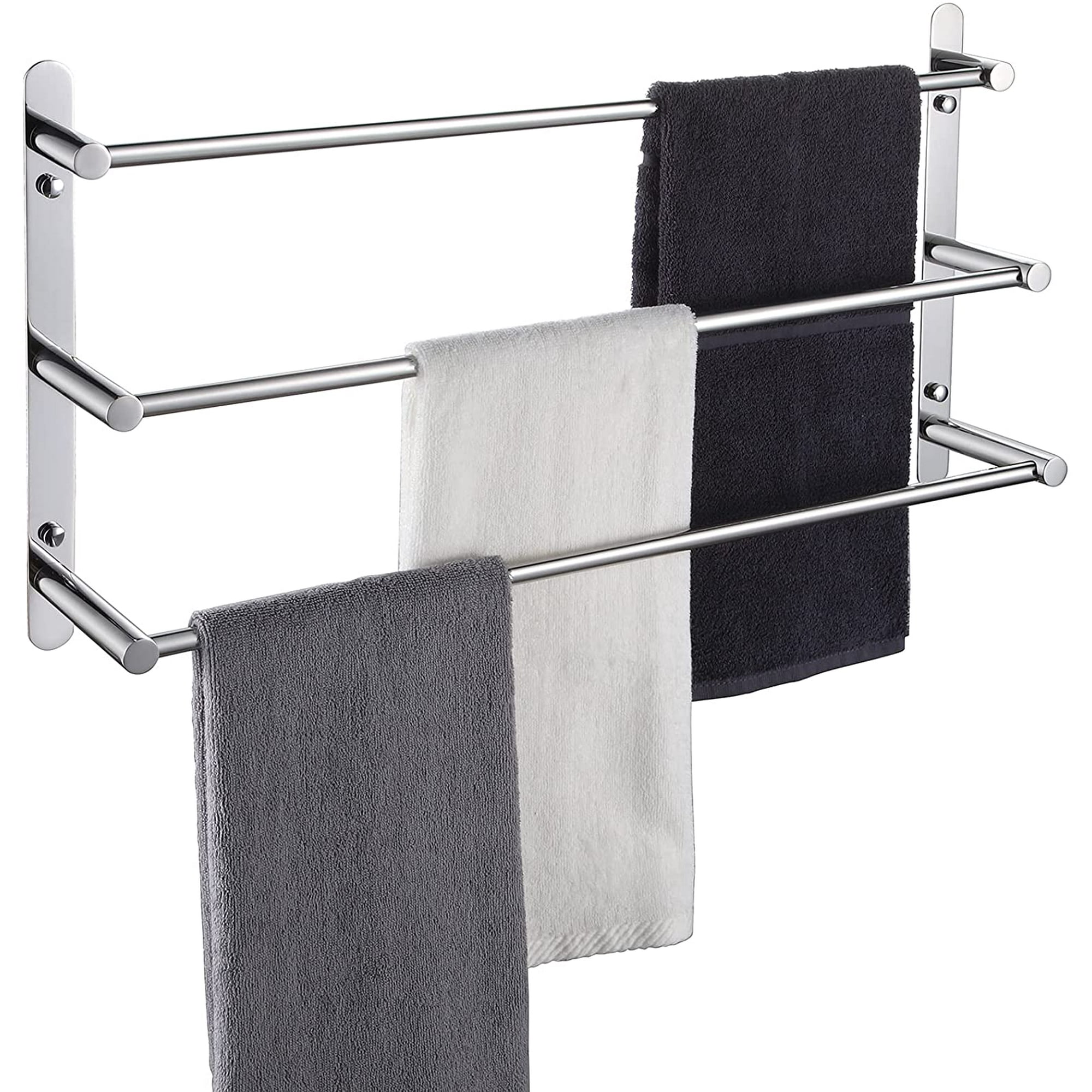 Bath Towel Bars Bathroom 3-Tiers Ladder Towel Rails Wall Mounted Towels  Shelves Rack Stainless Steel, Polished Chrome, B5002CH | Walmart Canada