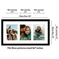 thumbnail image 3 of Americanflat 5x7 Picture Frame with Polished Plexiglass Collage Fits 3 Use as One 10x20 Signature - Black, 3 of 8