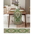 thumbnail image 6 of Green Boho Table Runner Farmhouse Tribal Vintage Tribal Texture Tablerunners 13 x 48 Inch, Table Decorations Tabletop Scarf for Summer Gathering Holiday Farmhouse Kitchen Dining Decor, 6 of 6