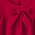 thumbnail image 5 of CYRBOKO Toddler Girls Dresses with Ruffle, Summer A-line Casual Cotton Kids Dresses Wine Size 2-3 T, 5 of 6