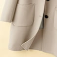 thumbnail image 6 of Sexlip Pea Coats For Women Elegant Single Breasted Mid Length Wool Coat Long Sleeve Outwear Overcoat Winter Clothing Beige M, 6 of 7