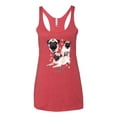 thumbnail image 2 of If It's Not a Pug It's Just a Dog Gift | Womens Dog Lover Premium Tri-Blend Racerback Tank Top, Vintage Red, Small, 2 of 3