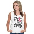 thumbnail image 4 of Cancer Sucks Breast Awareness Quote Womens Plus Size Graphic Tank Top Brisco Brands 2X, 4 of 5