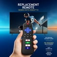 thumbnail image 2 of Xtreme Roku TV Replacement Remote Control, Universal IR Remote for Roku Smart TVs, Pre-Programmed, No Setup Required, Netflix Hulu YouTube Disney+ Shortcut Buttons, Black, 2 of 7