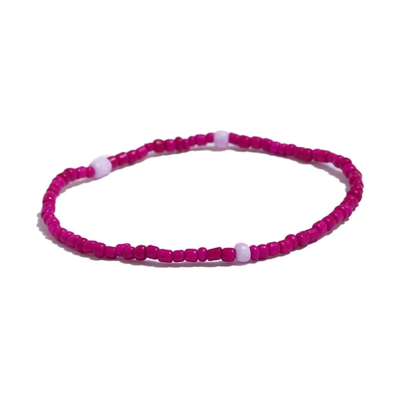 Qarigey Pulseras de tobillo con cuentas de arroz de colores, tobilleras para niñas que no destiñen, decoración de pies 38 treinta y ocho 50Conjunto