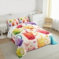 thumbnail image 3 of jejeloiu Colorful Bubble Tea Bedding Comforter Set,Dessert Milk Tea Twin Comforter Sets,Girl Rainbow Bedding Set For Teens,Luxury Bedroom Decor Reversible,2pcs, 3 of 8