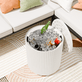 thumbnail image 5 of Chiccushion Outdoor Cooler Side Table, Portable Ice Bucket with Lid, Patio Table and Ice Chest Storage for Party, Poolside, Deck, White, 5 of 8