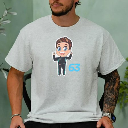 Mercedes_AMG_Petronas_F1_George_Russell_63_Caricature_T-Shirt-NEW, INSTOCK