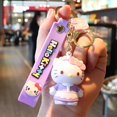thumbnail image 1 of Sanrio-Llavero Kawaii de Hello Kitty para niña, llavero rosa con melodía Kuromi, Cinnamoroll, llavero de coche, colgante de mochila, adornos, regalos de vacaciones YAOSANBAO BAO unisex, 1 of 2