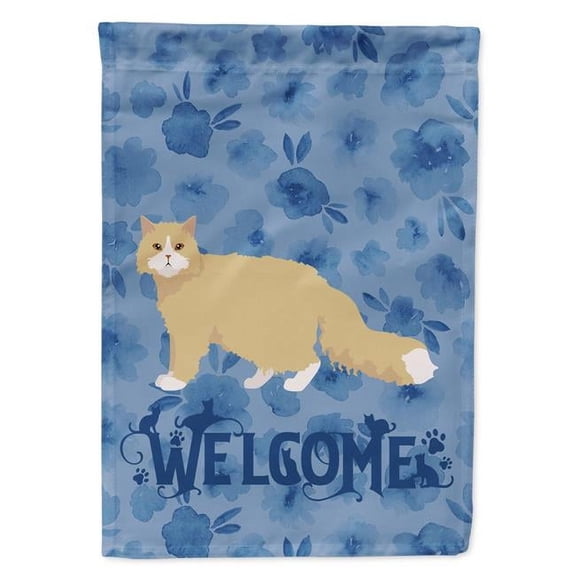 28 x 0.01 x 40 in. Oregon Rex Cat Welcome Flag Canvas House Size