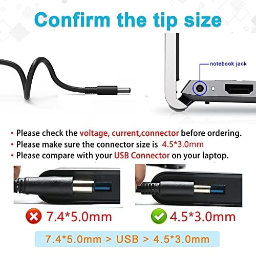 Nuevo 65W y 45W Adaptador de CA Cargador para portátil Compatible con