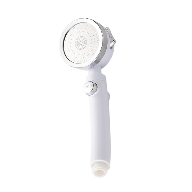 Cabezal de ducha que aumenta la presión del cabezal de ducha para el hogar Cabezal de pulverización de masaje de mano desmontable, blanco plateado AweSitey HA005322-02