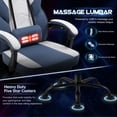 thumbnail image 4 of Walsunny Ergonomic Gaming Chair, Office Chair with High Back and Lumber Support, Swivel Racing Chair with Adjustable Pillows and Footrest, Blue, 4 of 7