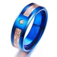 thumbnail image 2 of Metal Ring Portable Stylish Fashionable Unisex Anti-rust Jewelry Electroplate Luminous Anti-corrosive Anti-rust Rings Birthday Gift Size 6, 2 of 7