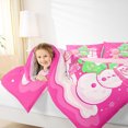 thumbnail image 4 of Manfei Girly Pink Snowman Full Size Comforter Sets for Kid, Merry Christmas Bedding Comforter Set, Western Winter Festival Reversible Bedding Sets, Lightweight Room Decor, 3-Piece, 4 of 8