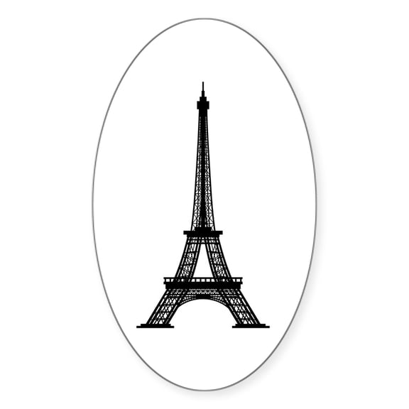 CafePress - Eiffel Tower - Sticker (Oval)