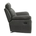 thumbnail image 3 of OakvillePark Columbus Polished Microfiber Upholstered Glider Reclining Chair, Gray, 3 of 7