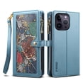 thumbnail image 2 of ESEBLE Leather For iPhone 15 Pro Max Case【RFID Blocking】with Multi-Card Holder Zipper Bills Slot, Soft PU Leather Magnetic Detachable Lanyard Shoulder Strap And Wristlet Wallet Case,Blue, 2 of 13