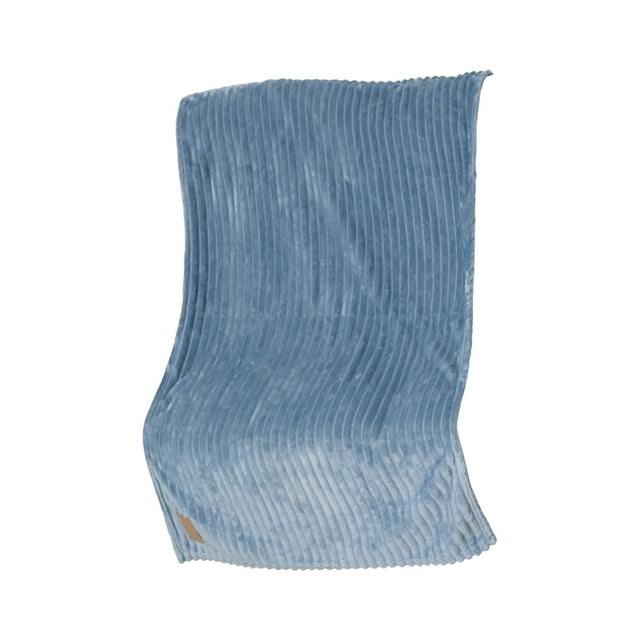H-462 Blue Luxury Flannel Throw Blanket Air Conditioning Blanket Solid Color Large Sofa Blanket Fleece Cover Cozy Blanket For Couch Bed Home Decor 40X60 Inch Blue