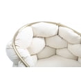 thumbnail image 4 of Modrest Debra Modern White Fabric Dining Chair, 4 of 6