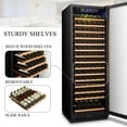 thumbnail image 5 of Lanbo 165 Bottle Built-in Black Single Zone Wine Cooler 24 inch Width, 5 of 16
