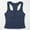 Navy, variant on Hauaitttt Fashionable Women's Tanks and for Everyday and Vacation Wear Low U Neck Fitted Sleeveless Design with Button Decoration for Pairing with Jeans Casual Pants Or Skirts Muscle Tee 2 Tops Shirt