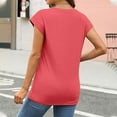 thumbnail image 5 of Women's Summer Short Sleeved T Shirt Solid Color Covered Sleeve Top Sports T Shirt for Women Workout Tees Womens Long Sleeve T Shirts Casual Shirts for Women Summer Ladies Long Sleeve T Shirts Shirts, 5 of 5