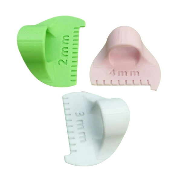 3Pcs Sewing Templates Ruler Quilting Measuring Guides Finger Stitching Aid