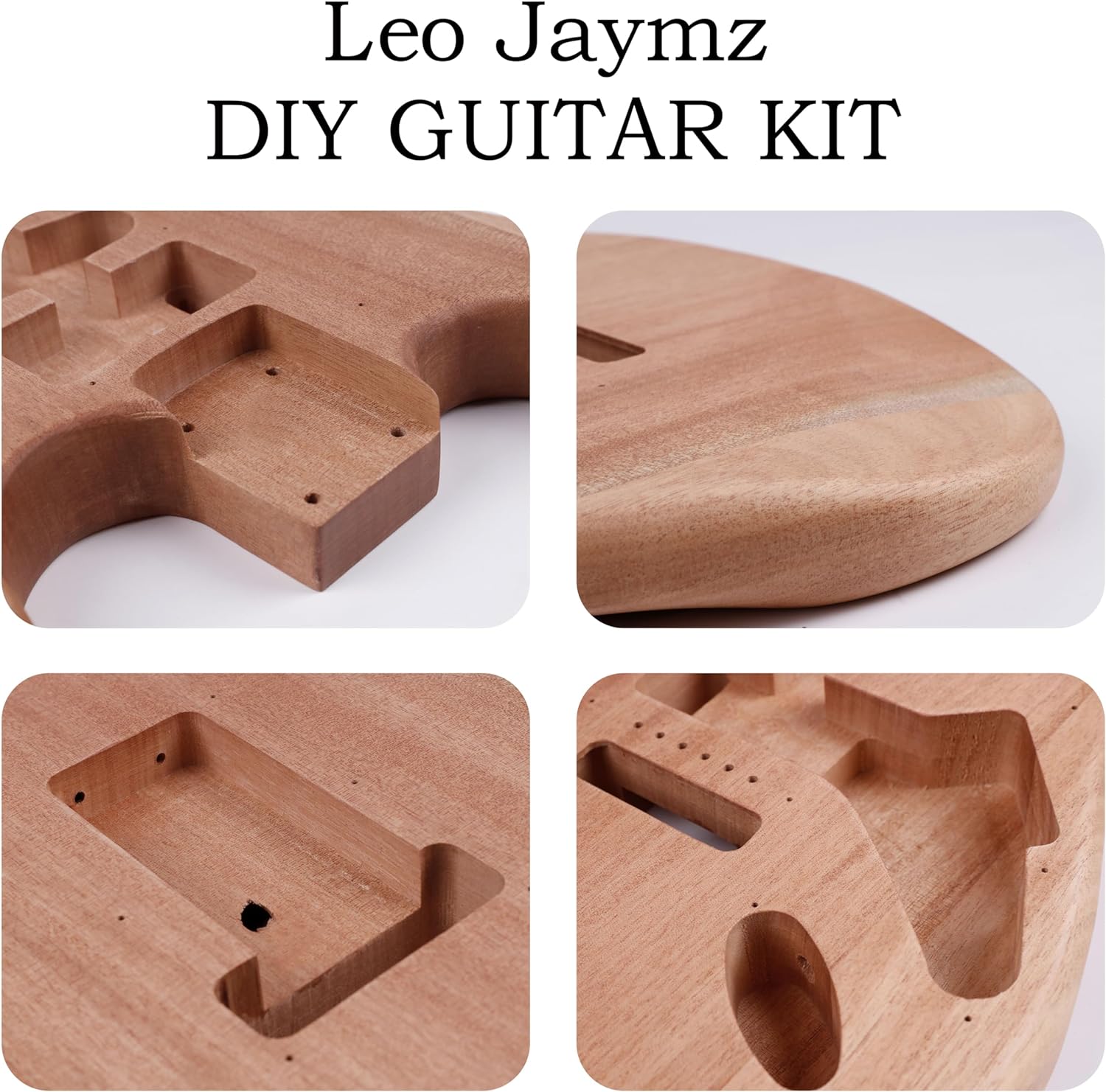 Leo Jaymz DIY ST Style Electric Guitar Kits with Mahogany Body and Maple Neck - Rosewood Fingerboard and All Components Included - image 3 of 6