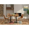thumbnail image 2 of Metro 45"  Oak Veneer Dining Table with Sand Faux Leather Dining Chairs, 2 of 12