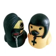 thumbnail image 3 of 5 pack Goth Satanic Duck, VINYL Punk Ducks, Novelty Rock Ducky Ornaments Halloween Decoration Dark Satanic Duck Gothic Gifts Home Décor, 3 of 5
