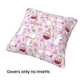 thumbnail image 3 of Throw Pillow Covers, Funny Cute Rabbit Radish Flower Soft Square Pillow Cases with Invisible Zipper for Couch Bed Sofa, Farmhouse Fall Home Decor 16"x16", 3 of 7