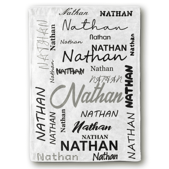 Custom Blanket with Name - Personalized Soft Throw for Adult Kids, Customized Flannel Blanket Gifts for Teen Girls Boys Baby Pets Birthday Christmas Valentines Day