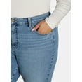 thumbnail image 4 of Time and Tru Women's High Rise Curvy Skinny Jeans, Available in Regular and Short Inseams, Sizes 0-22, 4 of 6