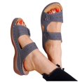 thumbnail image 1 of asdoklhq Ladies Shoes Clearance Under $10,Wedge Slide Slippers Women Ladies Outdoor Slippers Pearl Chain Soft Sole, 1 of 7