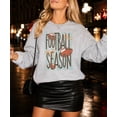 thumbnail image 5 of Olive Loves Apple Women's Football Season Coquette Bow Crewneck Sweatshirt, Gray, Medium, 5 of 8