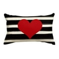 thumbnail image 3 of LingVibe Valentine's Day Pillowcase, Heart Stripe Pattern Standard Size Pillow Cover, Soft Bedding Decor & Romantic Couples Gift,A, 3 of 4